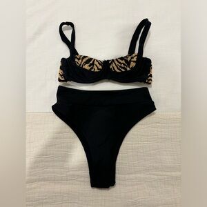 Thalassa Cheetah Print Bikini Set XS